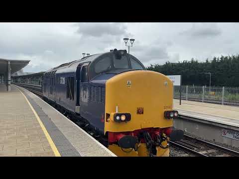 Ex DRS 37218 purrs out of Derby heading to Leicester L.I.P