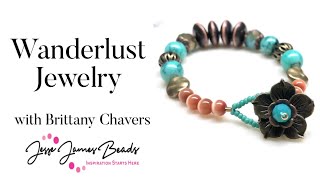 Wanderlust Flower Bracelet and Earrings Featuring Jesse James Beads! 🌸