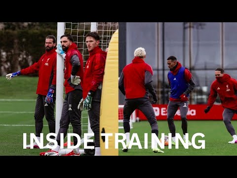 LIVERPOOL DAY 1 TRAINING AHEAD OF NOTTINGHAM FOREST PREMIER LEAGUE 