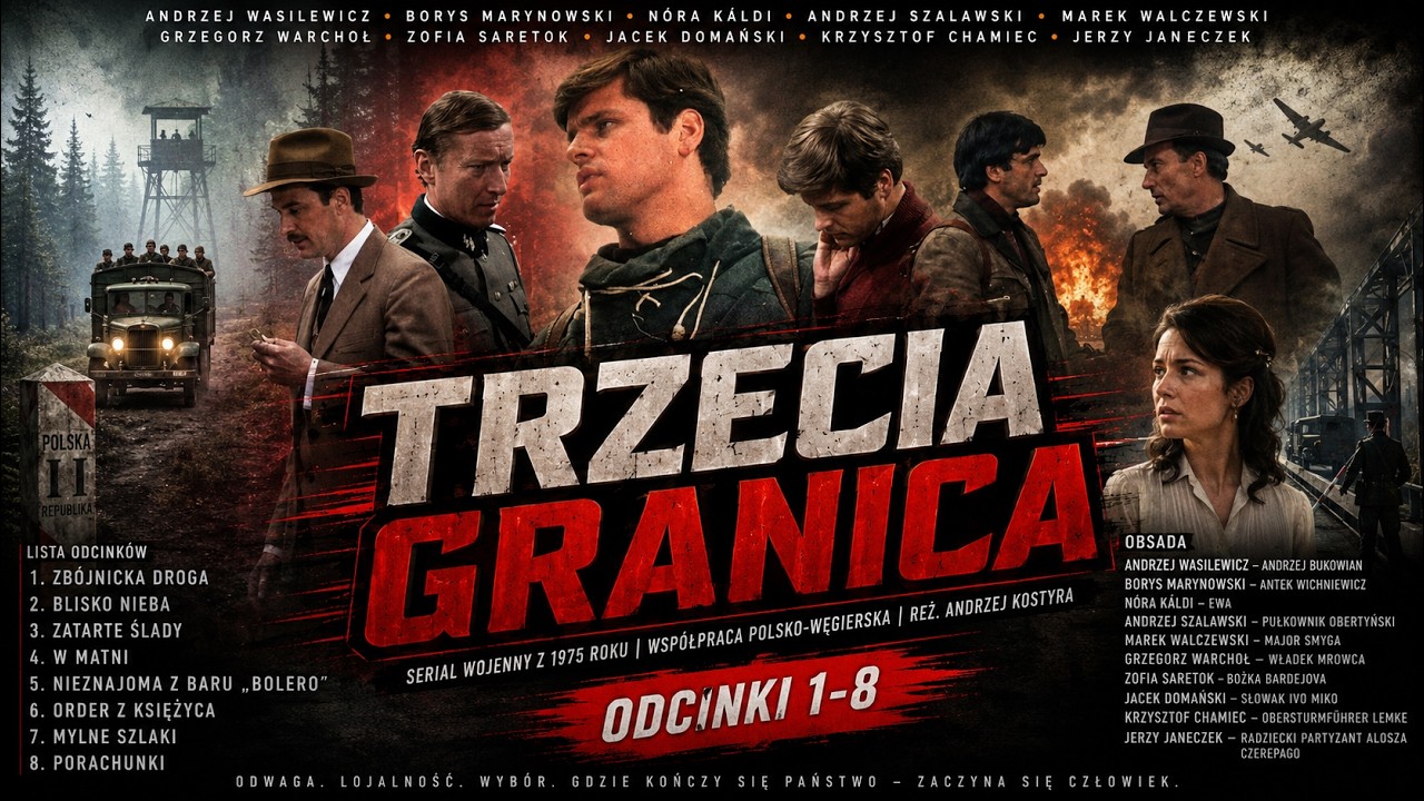 TRZECIA GRANICA ODCINKI 1-8 SERIAL WOJENNY POLSKA/WĘGRY 1975