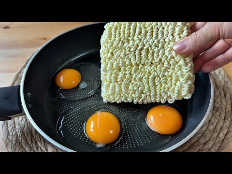 Don't just boil instant noodles! My mom taught me how to make this dish with eggs!