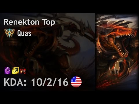 Renekton Top vs Yasuo - Quas - NA Challenger Patch 6.24