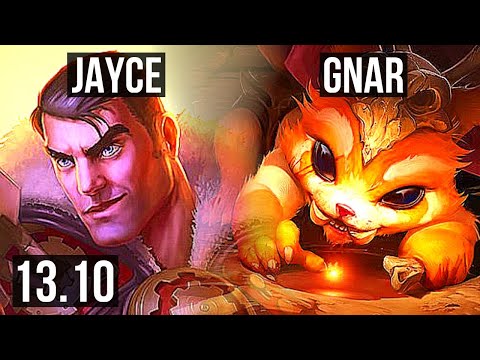 JAYCE vs GNAR (TOP) | 9/1/2, 500+ games, Dominating | KR Master | 13.10