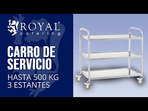 vídeo - Carro de servicio - 3 estantes - hasta 500 kg