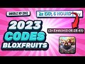 BLOX FRUITS CODES 2X EXP 2023 *ALL WORKING* (1 HOUR)