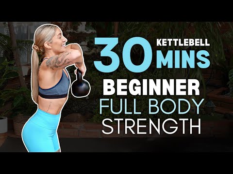 30 Min BEGINNER FULL BODY Kettlebell (Vocal Instructions) // NO REPEAT // LOW IMPACT