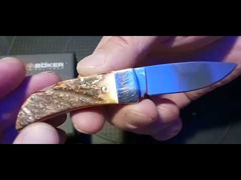 Boker 111006 Tree Brand lockback folding knife 2" blade stag handle