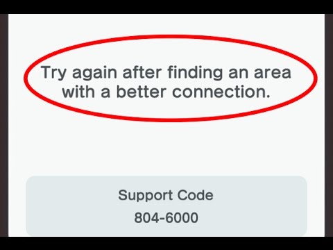 Fix Try again after finding an area with a better connection|Support Code 804-6000 in Super Mario
