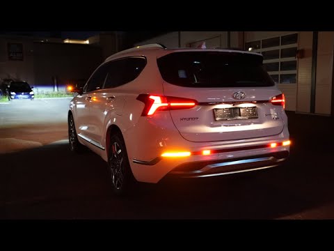 Hyundai Santa FE 2022 | Interior Exterior Lights at Night