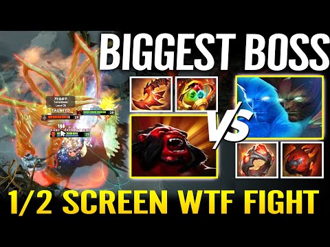 🔥 WTF 1/2 SCREEN BIGGEST BOSS - Axe Apex vs Giant's Ring TerrorBlade Craziest Fight EVER 7.29 Dota 2