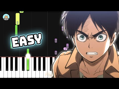 Attack on Titan OP 1 - "Guren no Yumiya" - EASY Piano Tutorial & Sheet Music