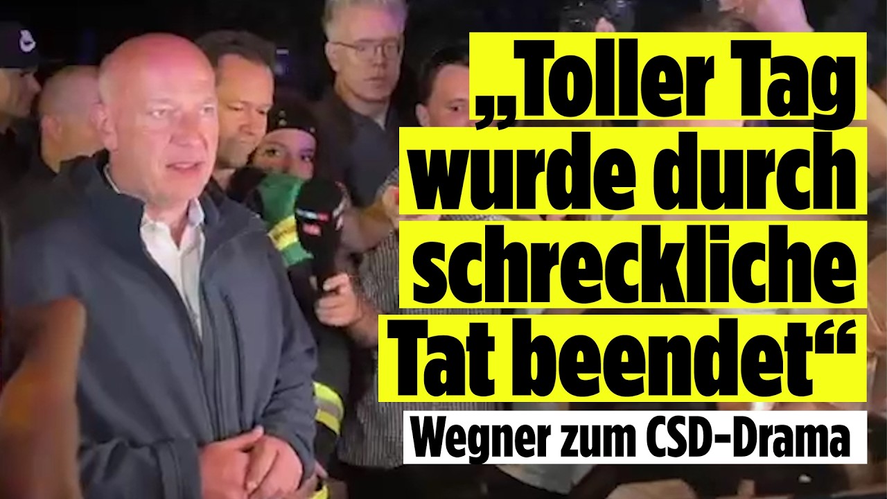 Berlin: Terror auf dem CSD! Regierender Bürgermeister Wegner reagiert auf Amokfahrt