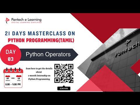 Day 03 Python Operators Python Tamil Masterclass