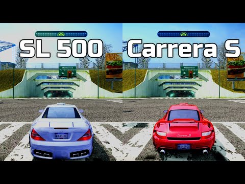 Thumbnail for NFS Most Wanted: Mercedes SL 500 vs Porsche 911 Carrera S - Drag Race by Porsche 911, Porsche, Car, Porsche Carrera GT
