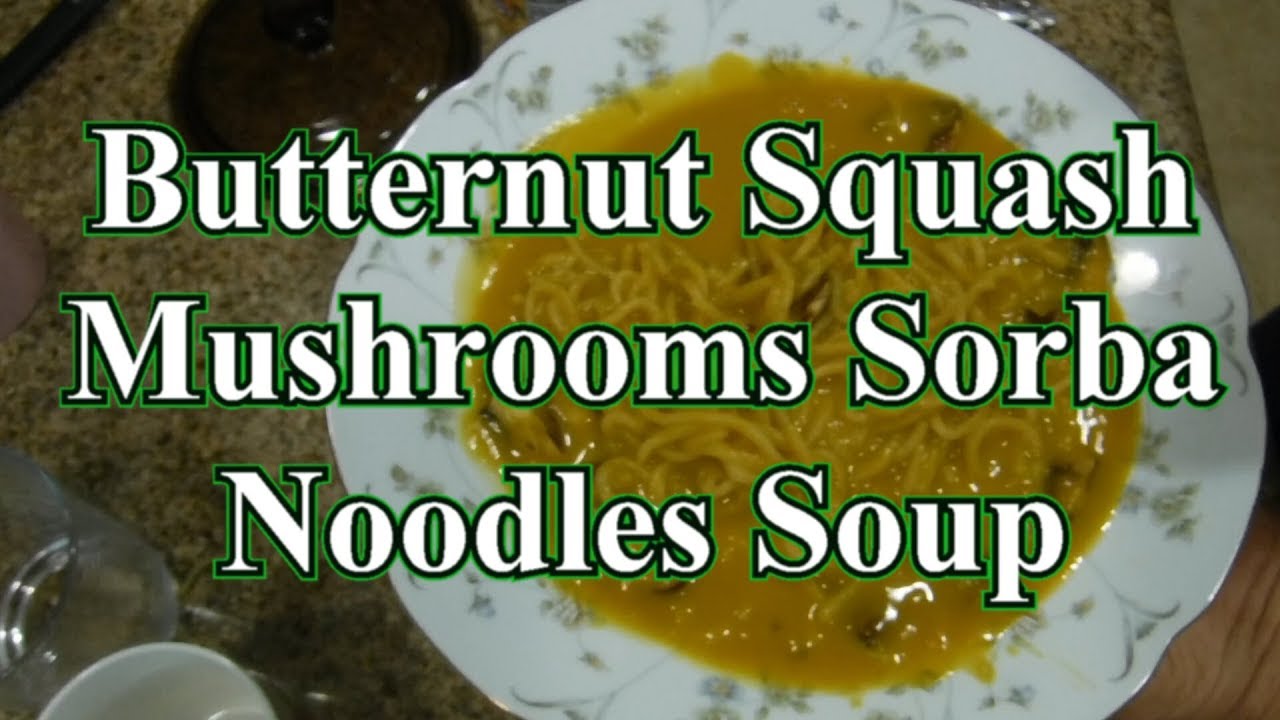 Butternut Mushrooms Soba Noodles Soup