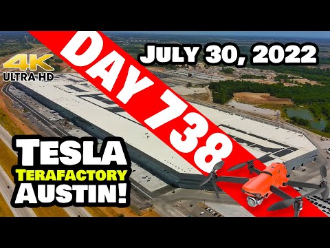 CYBERTRUCK FACTORY IS LOOKING AWESOME! - Tesla Gigafactory Austin 4K  Day 738 - 7/30/22 - Giga Texas