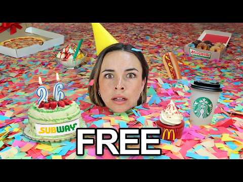 I Ate ONLY Free Birthday Food for a Week
