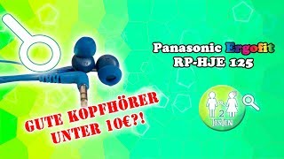 Panasonic RP-HJE125 Ergofit In Ear-Kopfhörer | gute Kopfhörer für unter 10 € mit sehr guten Klang! |