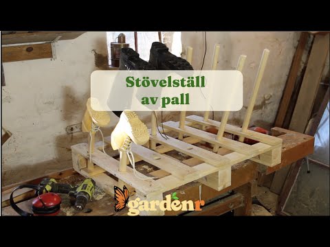 Stövelställ av pall - Trädgårdshacks med GardenR