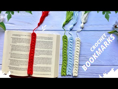 E19: How to Crochet a simple bookmark in 10 mins; quick and easy crochet for beginner & book lovers