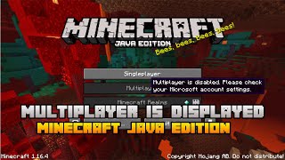 How to fix &quot;Multiplayer is disabled&quot; error in Minecraft Java Edition.