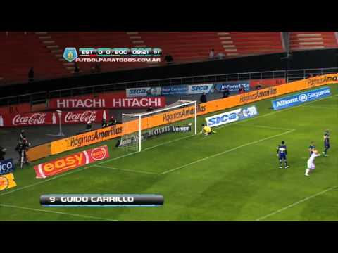 Gol de Carrillo. Estudiantes 1 - Boca 0. Fecha 4. Torneo Inicial 2013. Fútbol Para Todos