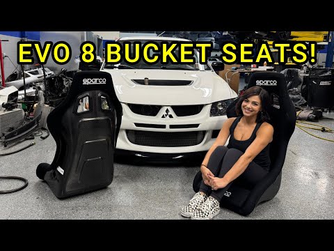 MY EVO 8 GETS SPARCO RACING SEATS!