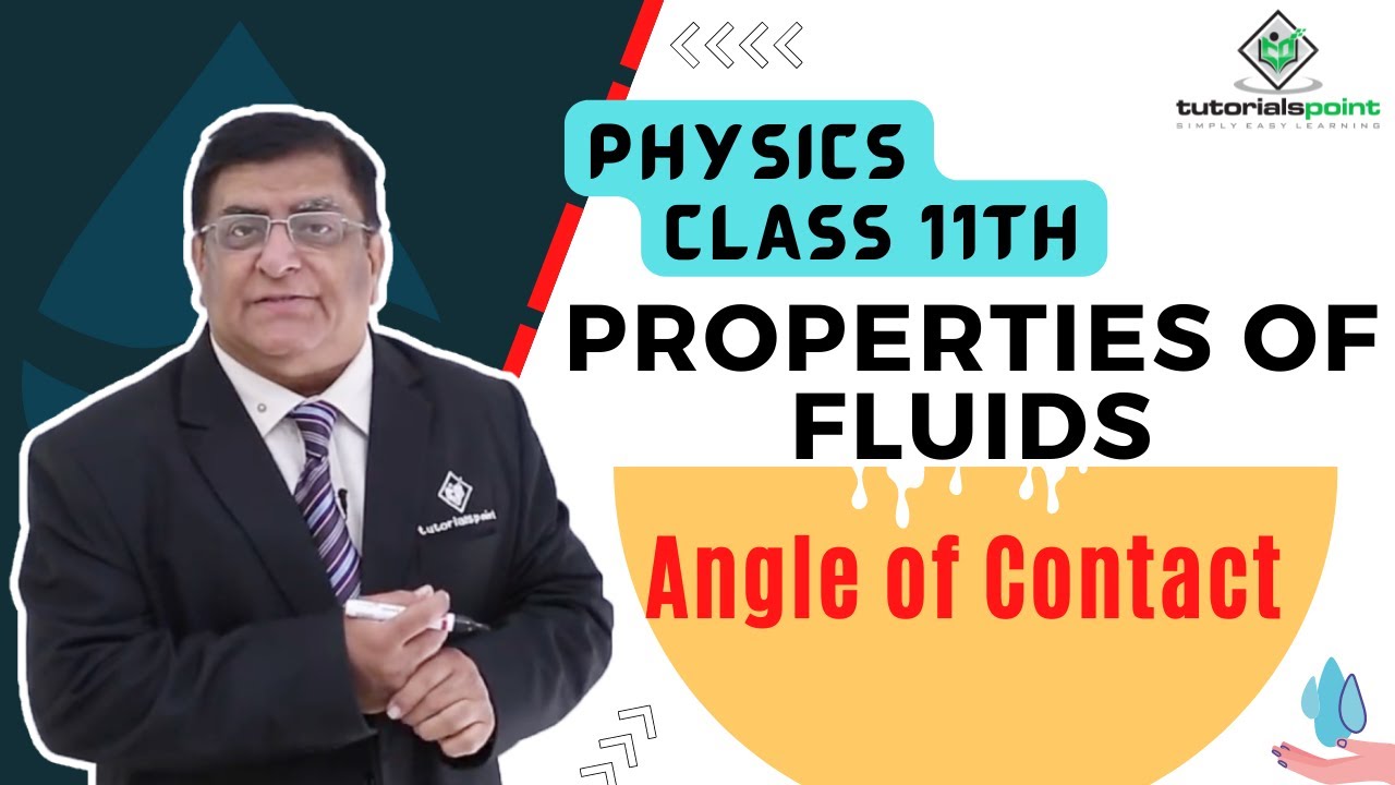 Class 11th – Angle of Contact | Properties of Fluids | Tutorials Point