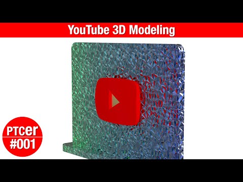 YouTube Logo 3D Modeling | PTC Creo Parametric 5.0 | PTCER