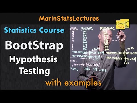 Bootstrap Hypothesis Testing in Statistics with Example |Statistics Tutorial #35 |MarinStatsLectures