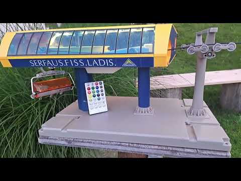 Jägerndorfer seilbahn serfaus fiss ladis Maßstab 1 32 mit Beleuchtung  Fernbedienung  Farben 