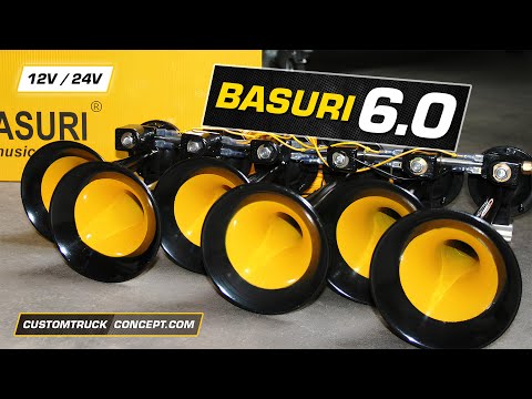 Klaxon Basuri 6.0 Baby Shark 26 mélodies 12/24V 130 DB #horn