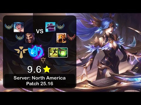 Sona Support + Draven vs Braum + Azir - NA Challenger - Patch 25.16