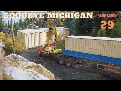 Cargo From The Ship SnowRunner Hard Mode Ep 29 Saying Farwell To Michigan