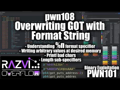 GOT overwrite with Format String - pwn108 - PWN101 | TryHackMe