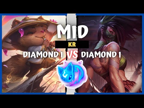 Korean Diamond Teemo Mid vs Akali - KR Rank S10