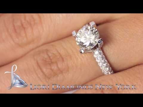 ER-1170 - 3.75 Carat G-SI1 Round Diamond Engagement Eternity Ring 14k White Gold