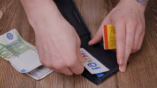 Горизонтальное мужское портмоне из натуральной кожи ST Leather 22487 черный