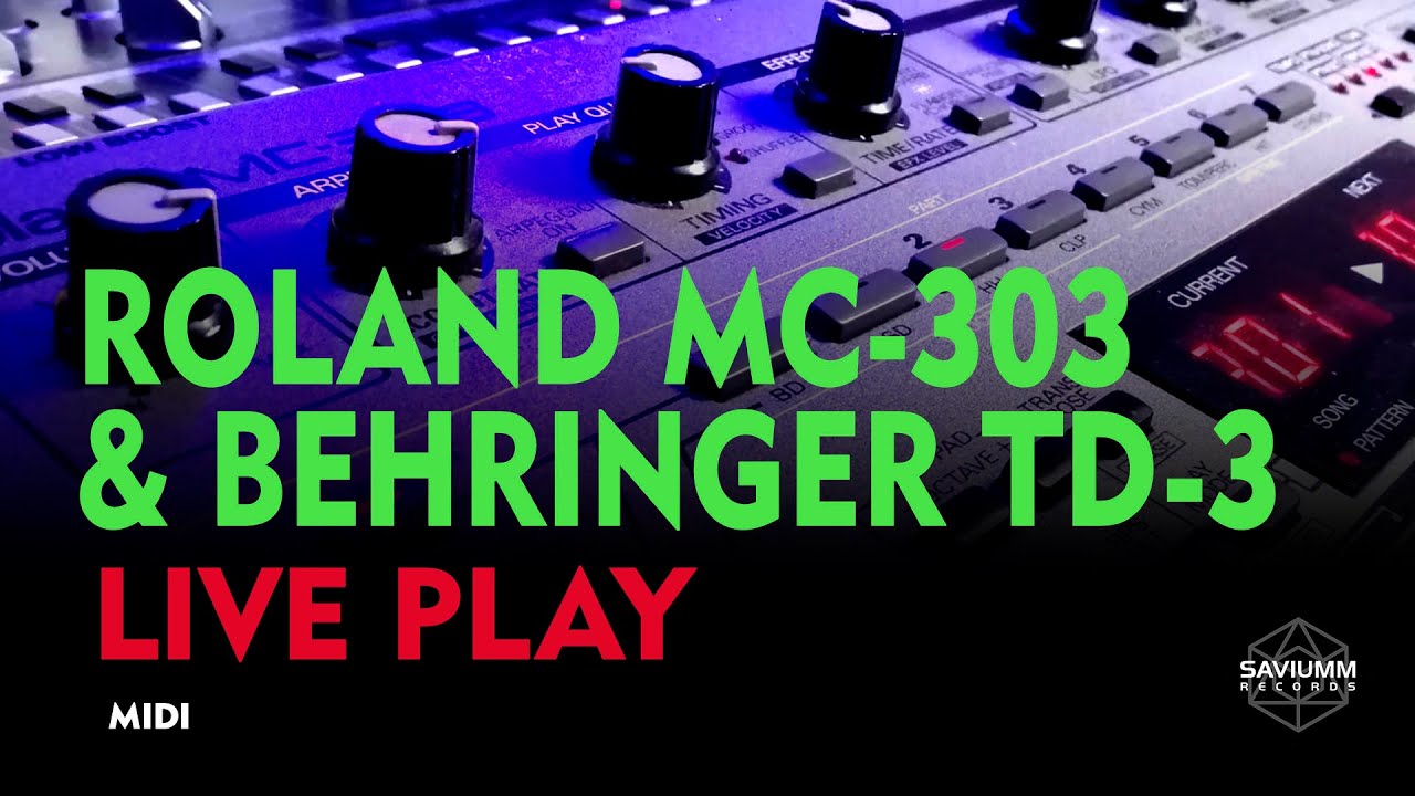 Roland MC-303 & Behringer TD-3  Techno Jam LIve