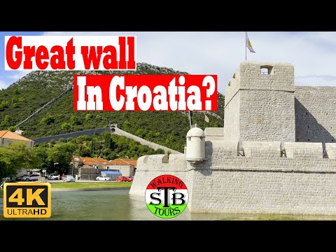 Ston Croatia 🇭🇷 Old Town and big Stone wall in Croatia [13 min] 4k HRD