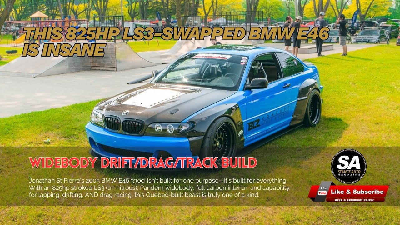 This 825HP LS3-Swapped BMW E46 is INSANE | Widebody Drift/Drag/Track Build