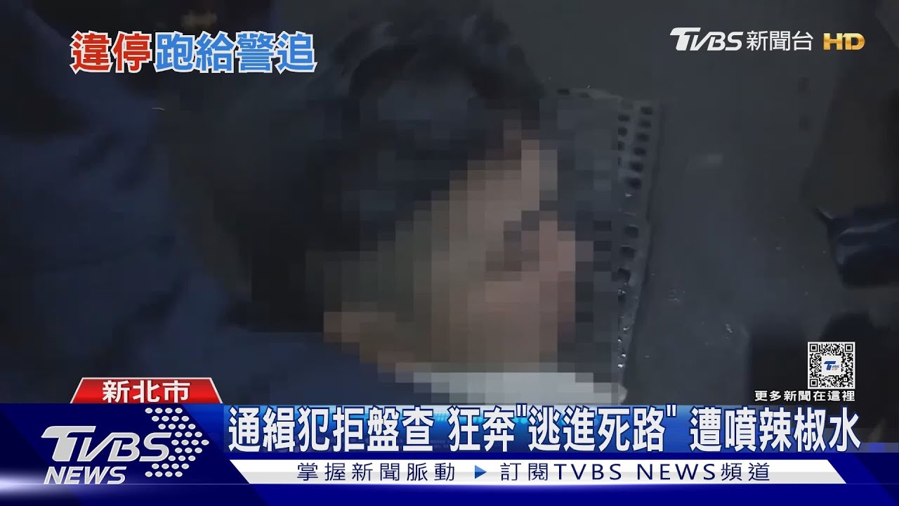 通緝犯拒盤查 狂奔「逃進死路」遭噴辣椒水