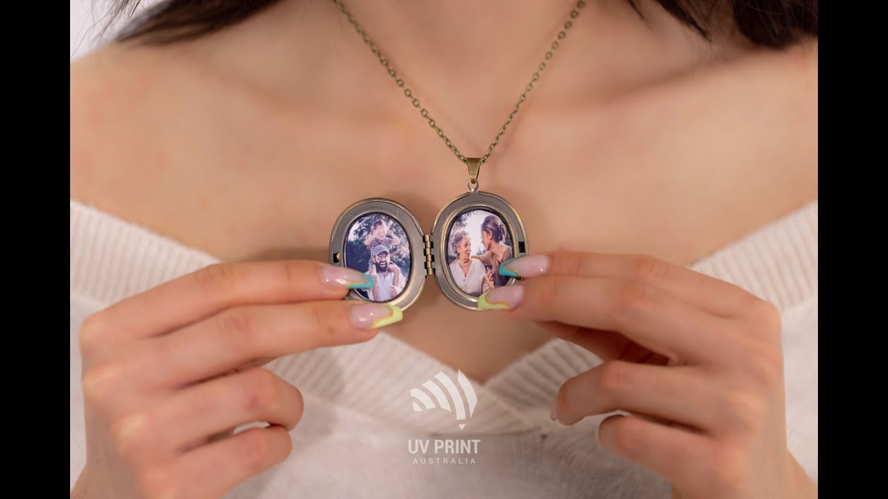 Watch video Photo Charm | Vintage Mirror Necklace Now Photo Charm | Vintage Mirror Necklace
