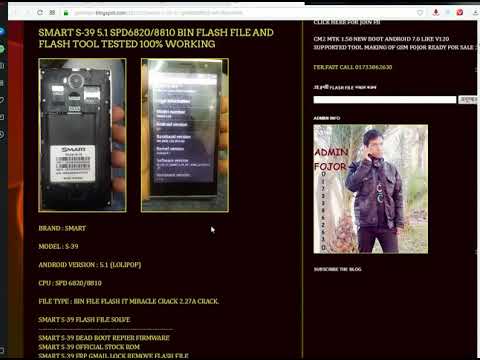 SMART S-39 5.1 SPD6820/8810 BIN FLASH FILE AND FLASH TOOL TESTED 100% WORKING