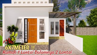 Rumah 1 Lantai Dalamnya 2 Lantai Lebar 6 Meter