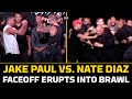 Jake Paul vs. Nate Diaz Faceoff Erupts Into Security Guard Brawl | MMA Fighting