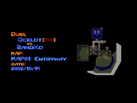 Doom 2 Deathmatch: Ocelot vs BahdKo - MAP01: Entryway (Duel)