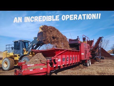 Making Mulch From Start To Finish And Concrete Recycling!