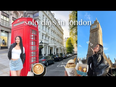 solo trip to london | everything I ate, exploring the city, cute cafe, shopping at markets, & more!