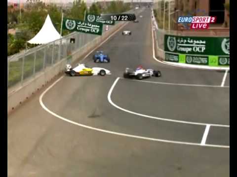 Formula-2 Marrakech Vasiliauskas - Kowalska accident
